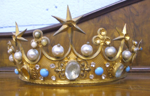 old french statue crown tiara